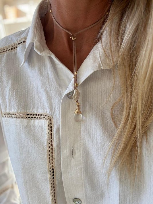 PRE ORDEN Collar Largo en Cadena con Varios Dijes