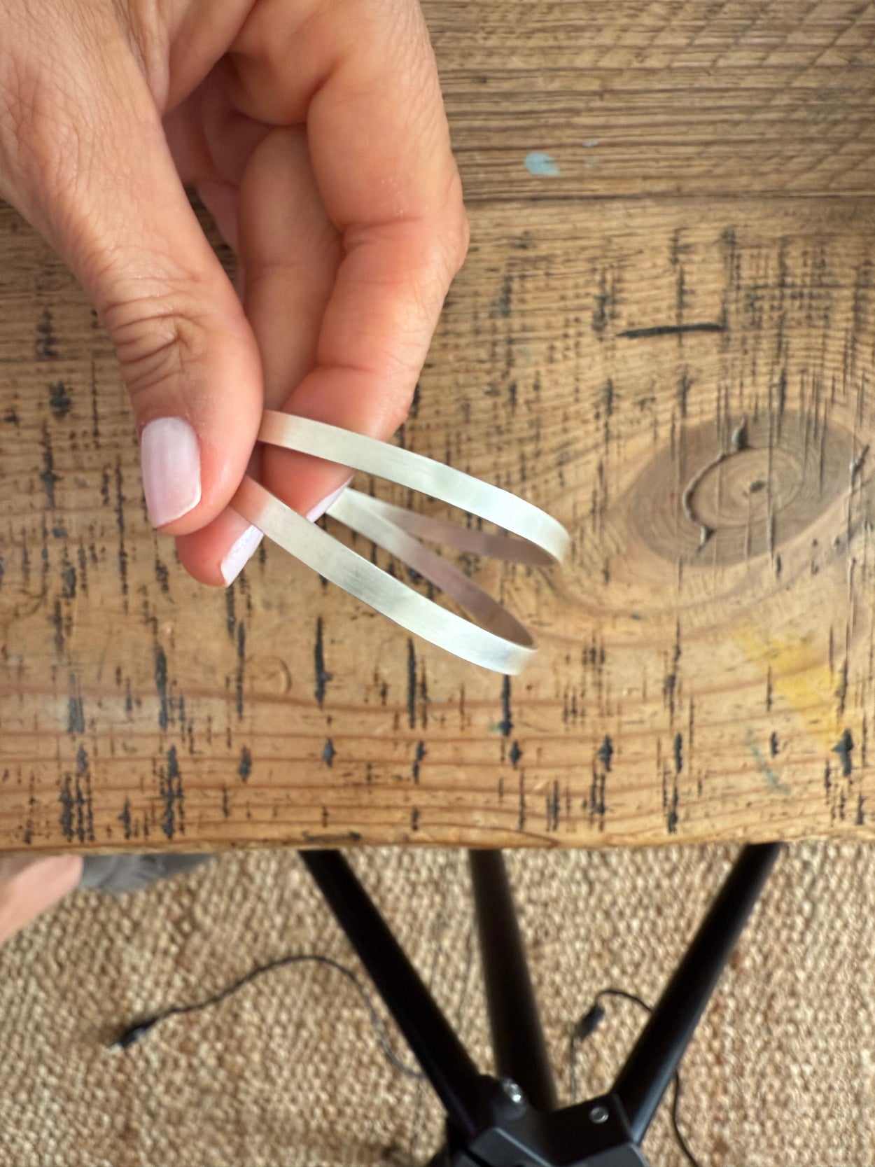 Pre Orden Pulsera hecha a mano Esclava Cerrada en plata .925